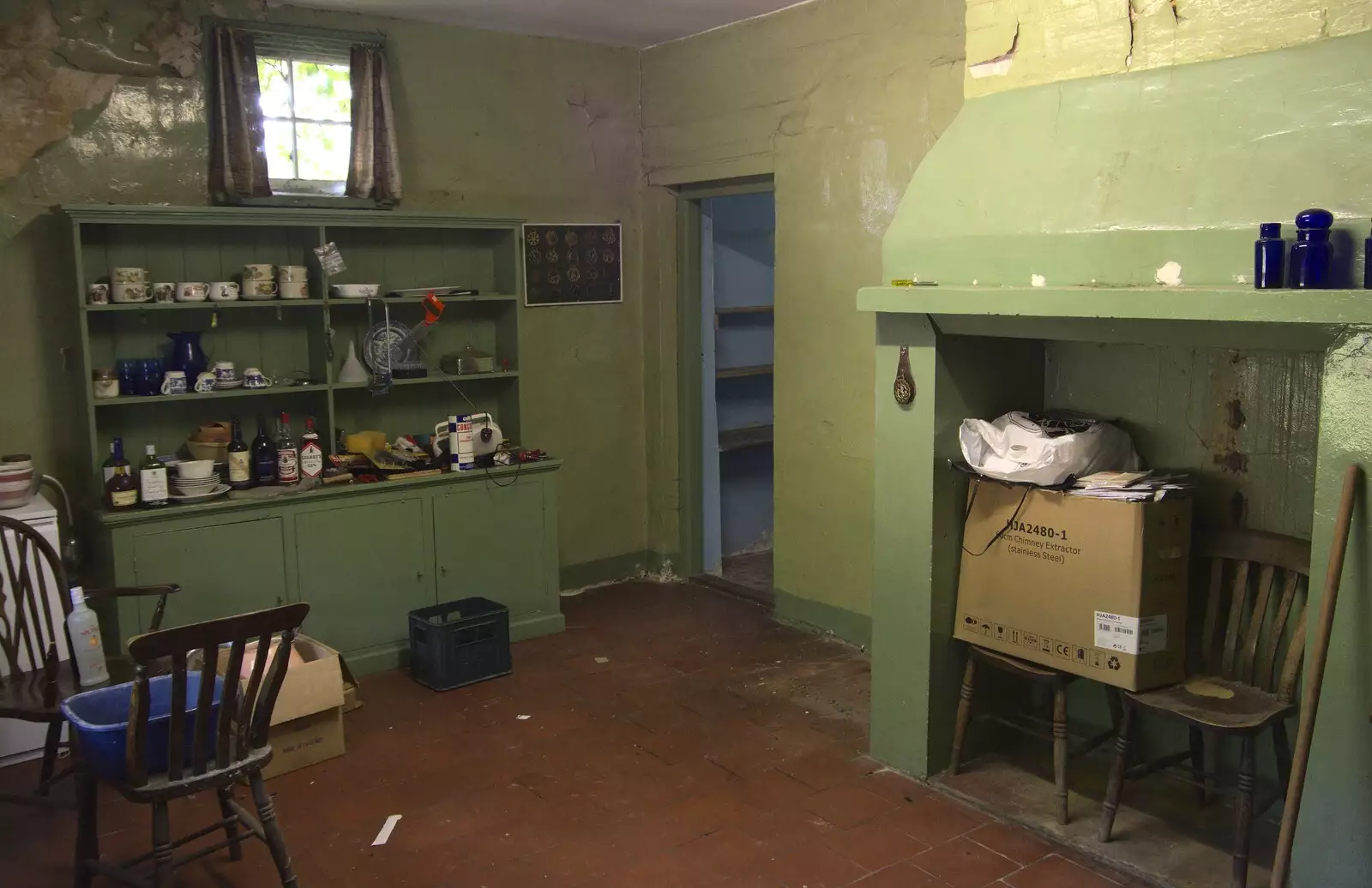 The kitchen - untouched for decades, from A 1940s Timewarp, Site 4, Bungay Airfield, Flixton, Suffolk - 9th June 2022