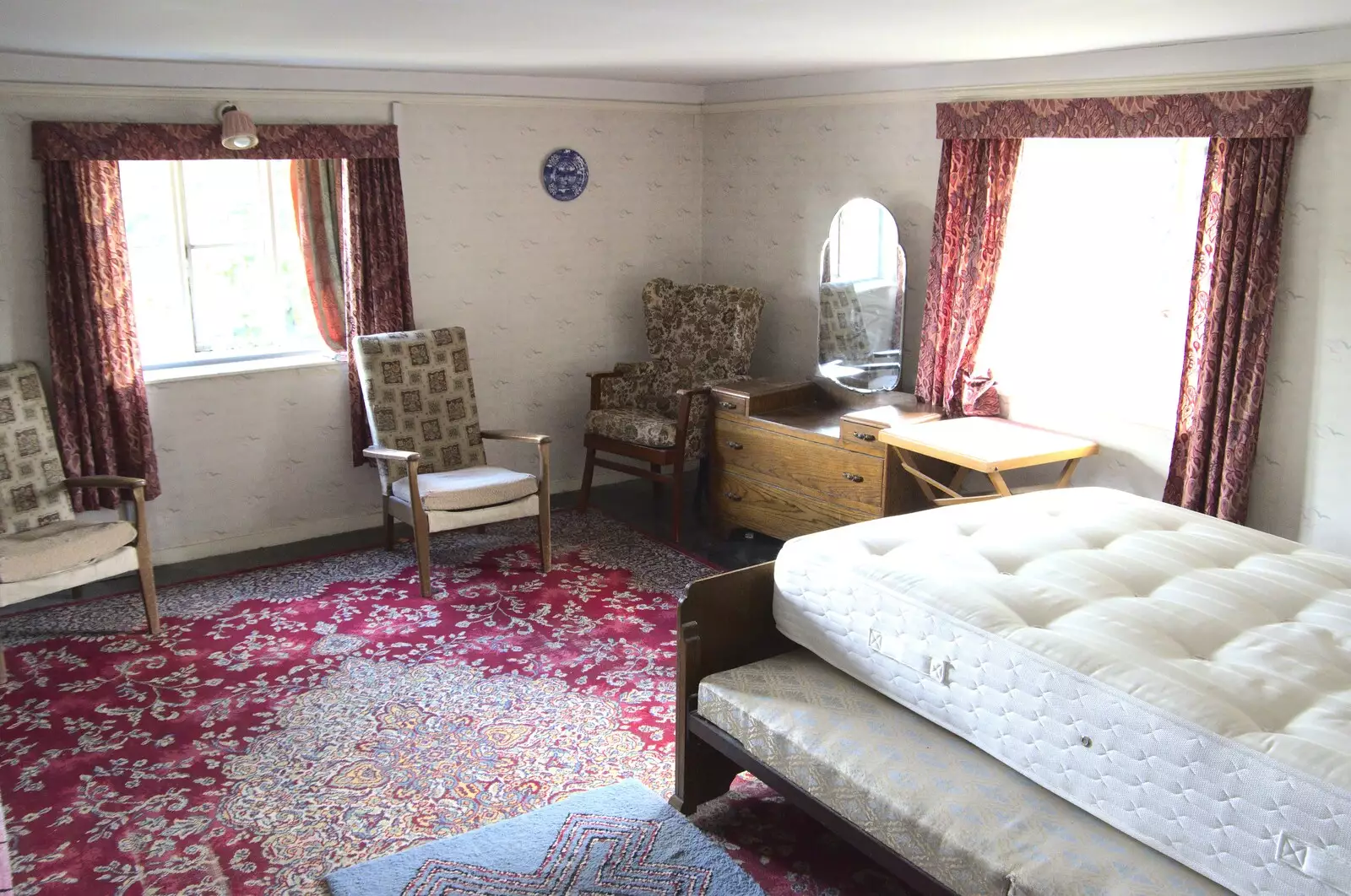 A guest bedroom with more 30s and 40s furniture, from A 1940s Timewarp, Site 4, Bungay Airfield, Flixton, Suffolk - 9th June 2022