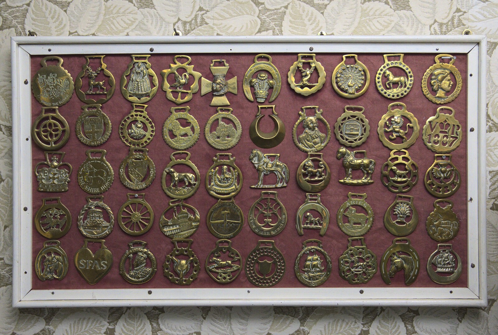 One of several sets of horse brasses from A 1940s Timewarp, Site 4, Bungay Airfield, Flixton, Suffolk - 9th June 2022