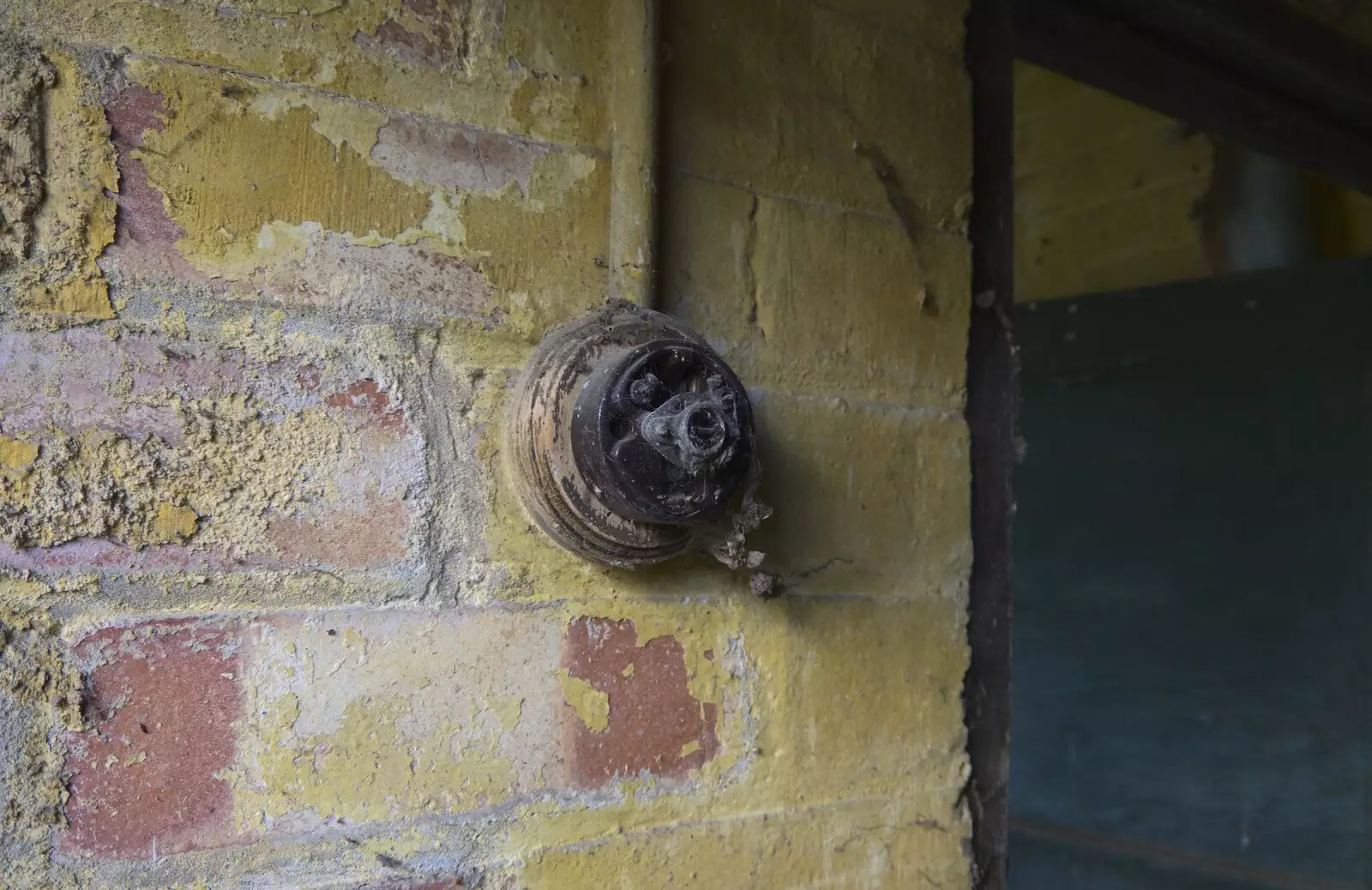 A broken light switch, from A 1940s Timewarp, Site 4, Bungay Airfield, Flixton, Suffolk - 9th June 2022