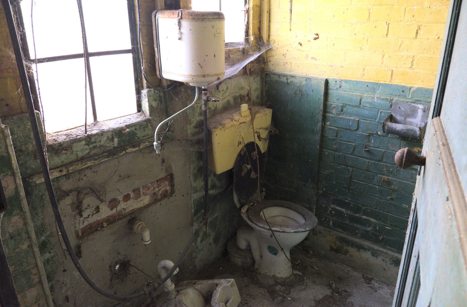 A 70s cistern on an original toilet from A 1940s Timewarp, Site 4, Bungay Airfield, Flixton, Suffolk - 9th June 2022