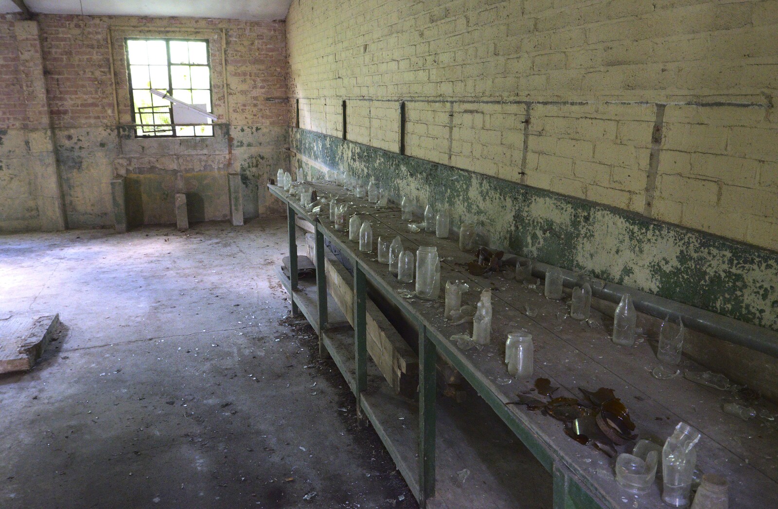 Bottles lined up on a shelf from A 1940s Timewarp, Site 4, Bungay Airfield, Flixton, Suffolk - 9th June 2022