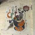 A mural of wine bottles and a fruit bowl, A 1940s Timewarp, Site 4, Bungay Airfield, Flixton, Suffolk - 9th June 2022