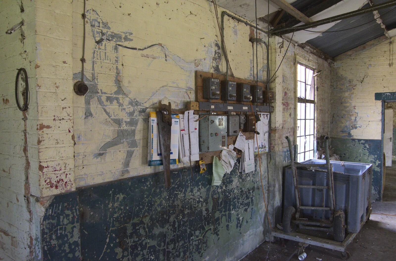 More wall art, obscured by some electrical gear from A 1940s Timewarp, Site 4, Bungay Airfield, Flixton, Suffolk - 9th June 2022