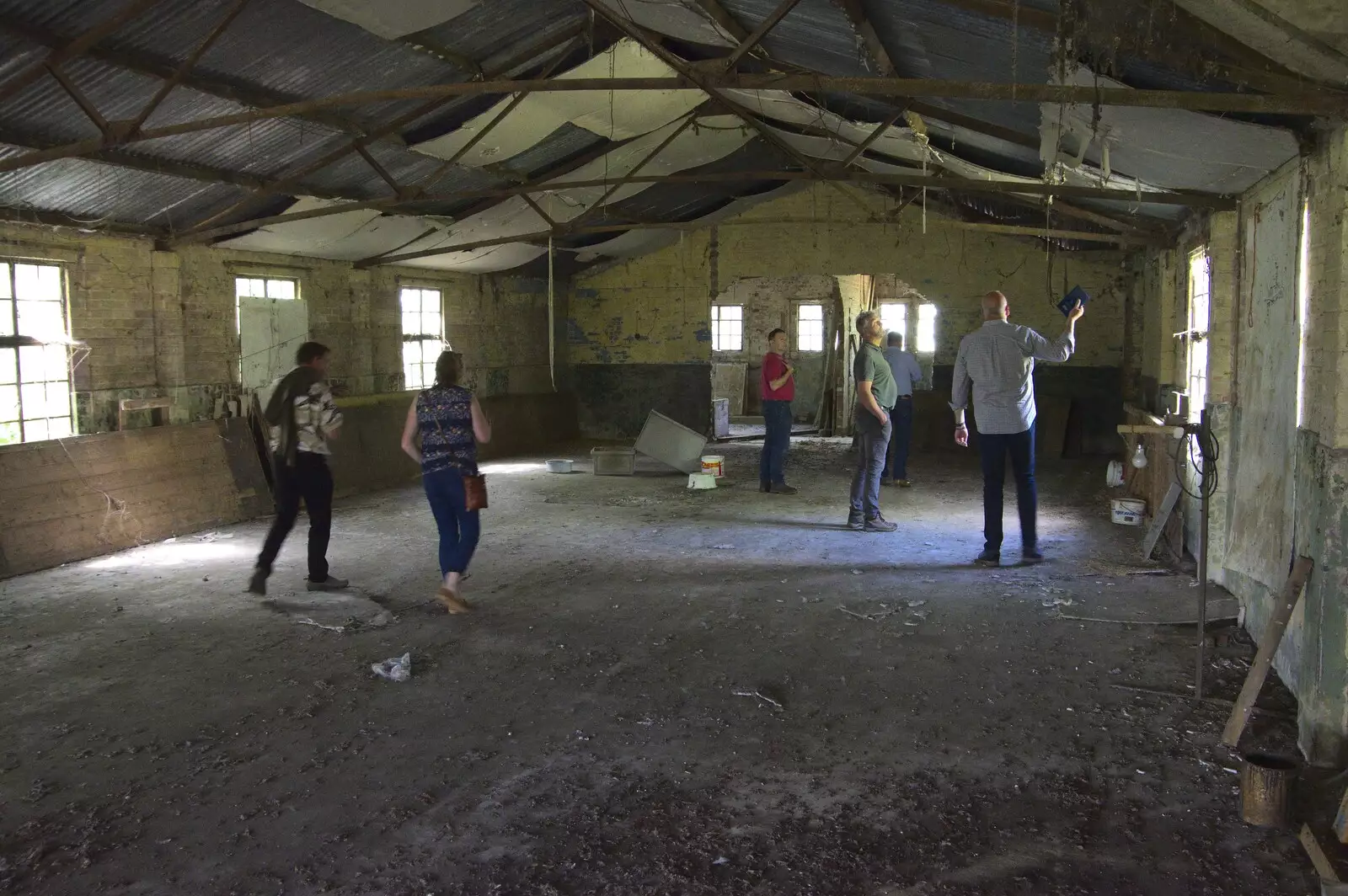 We roam around another mess/canteen hut, from A 1940s Timewarp, Site 4, Bungay Airfield, Flixton, Suffolk - 9th June 2022