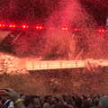 Another confetti explosion goes off, The Killers at Carrow Road, Norwich, Norfolk - 9th June 2022