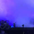 Brandon Flowers in a sea of dry ice, The Killers at Carrow Road, Norwich, Norfolk - 9th June 2022