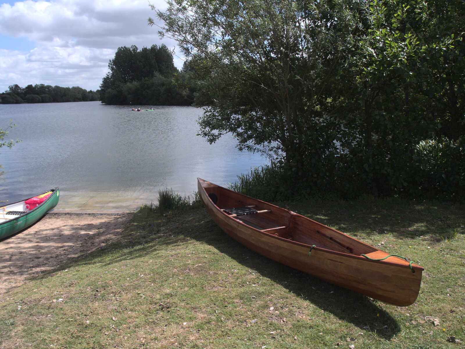 A Day at the Lake, Weybread Pits, Harleston, Norfolk - 11th June 2022: The canoe is ready to go out for a paddle