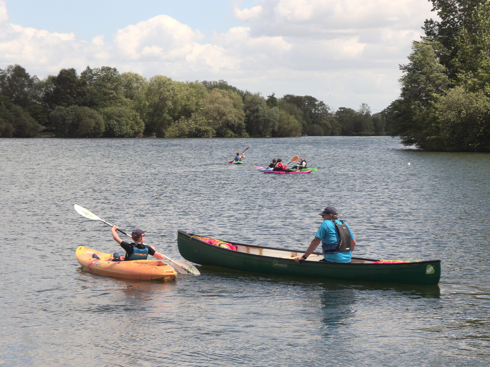 A Day at the Lake, Weybread Pits, Harleston, Norfolk - 11th June 2022: Our canoe tutor is out again