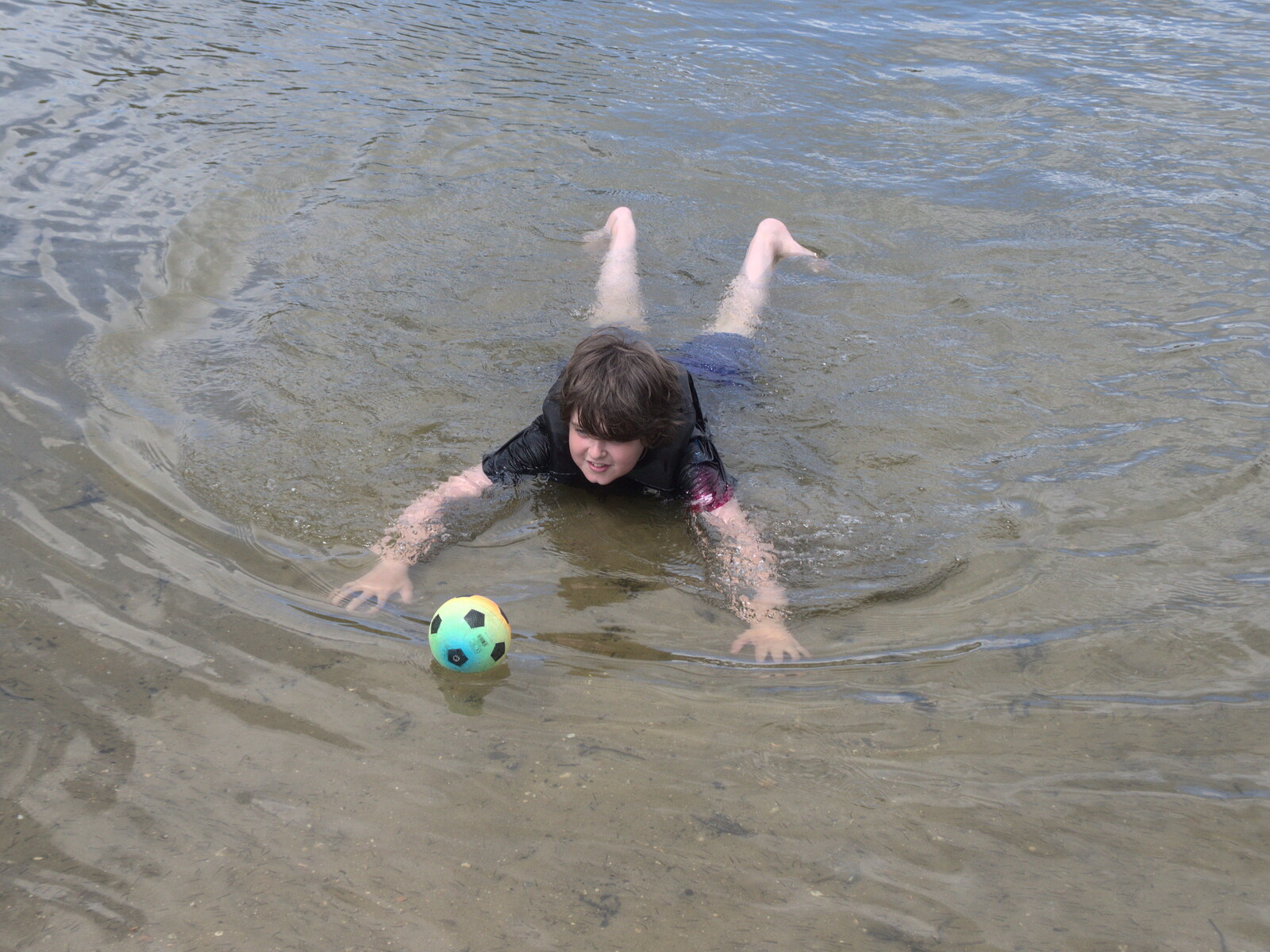 A Day at the Lake, Weybread Pits, Harleston, Norfolk - 11th June 2022: Fred does a seal imnpression