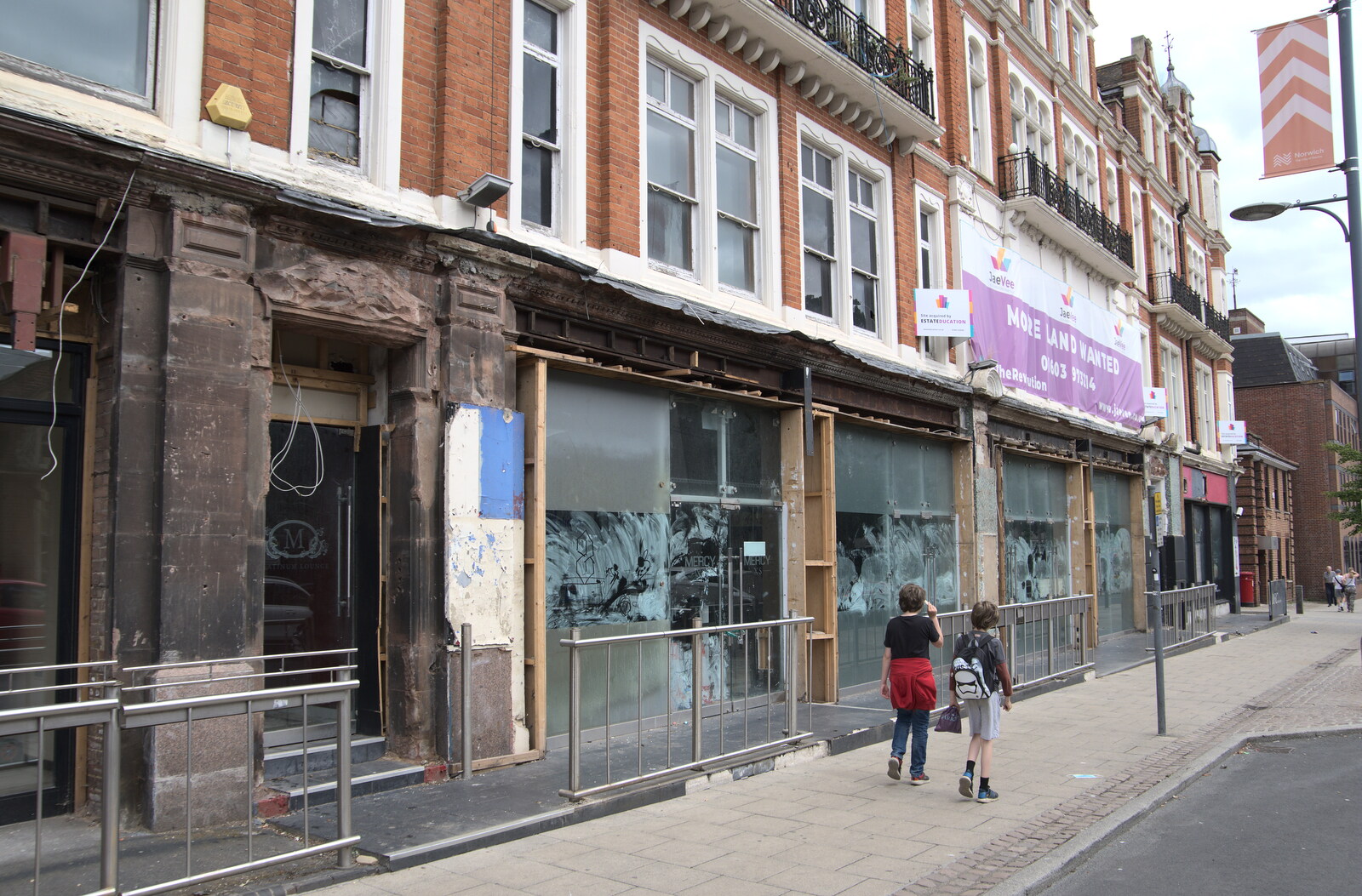 Lunch at Yo! Sushi, Norwich, Norfolk - 19th June 2022: Building restoration on Prince of Wales Road