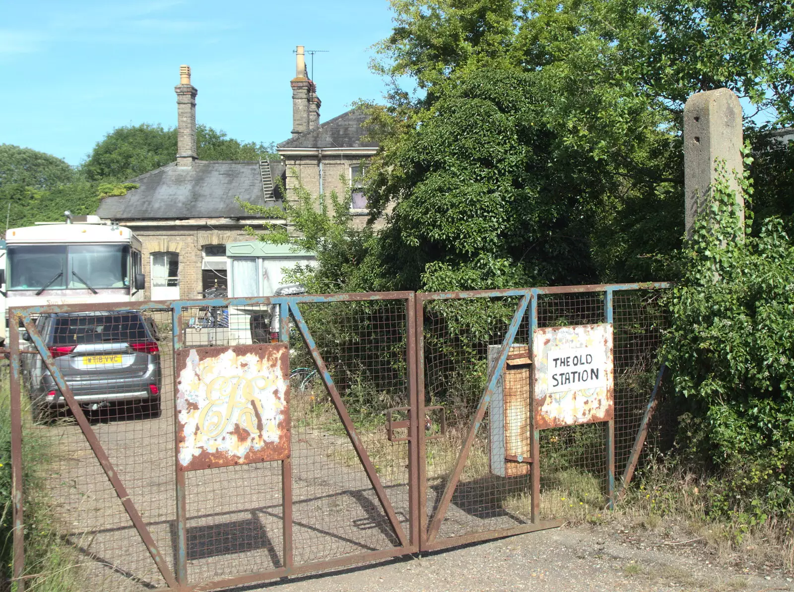 The old Finningham railway station in Cotton     , from Pizza at the Village Hall, Brome, Suffolk - 24th June 2022