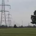 There's a temporary pylon holding out wires, Pizza at the Village Hall, Brome, Suffolk - 24th June 2022