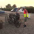 Pizza at the Village Hall, Brome, Suffolk - 24th June 2022, Phil and Paul get ready to ride back