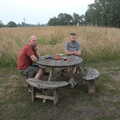 Pizza at the Village Hall, Brome, Suffolk - 24th June 2022, Paul and Phil look especially happy in Mellis