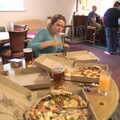 Pizza at the Village Hall, Brome, Suffolk - 24th June 2022, We eat our pizza by the bar