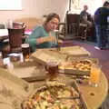 We eat our pizza by the bar, Pizza at the Village Hall, Brome, Suffolk - 24th June 2022