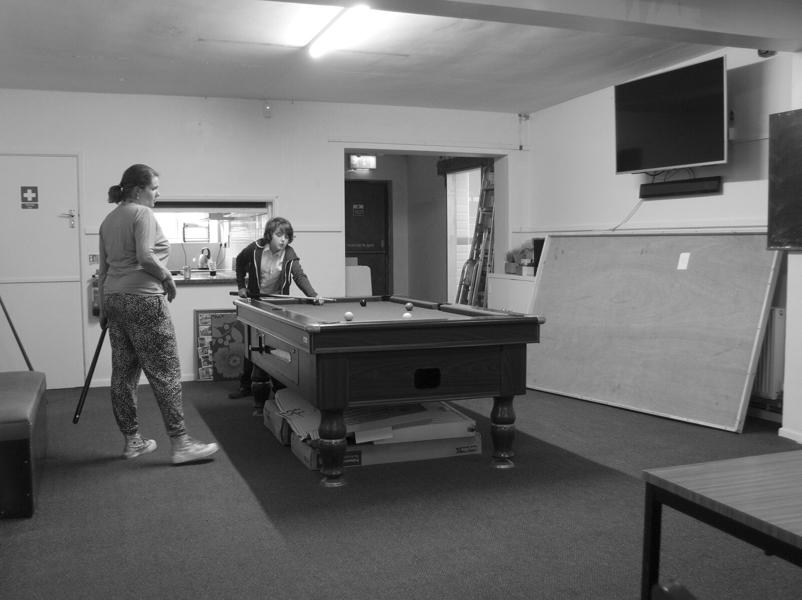 Isobel and Fred play some stick game from Pizza at the Village Hall, Brome, Suffolk - 24th June 2022