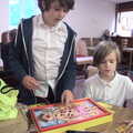 Pizza at the Village Hall, Brome, Suffolk - 24th June 2022, Harry finds an old-skool Operation game