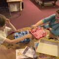 Pizza at the Village Hall, Brome, Suffolk - 24th June 2022, Harry and Isobel play 'Guess Who'