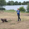 Camping at the Lake, Weybread, Harleston - 25th June 2022, Harry chases the lunatic dog around
