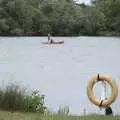 Allyson and Isobel are out for a paddle, Camping at the Lake, Weybread, Harleston - 25th June 2022