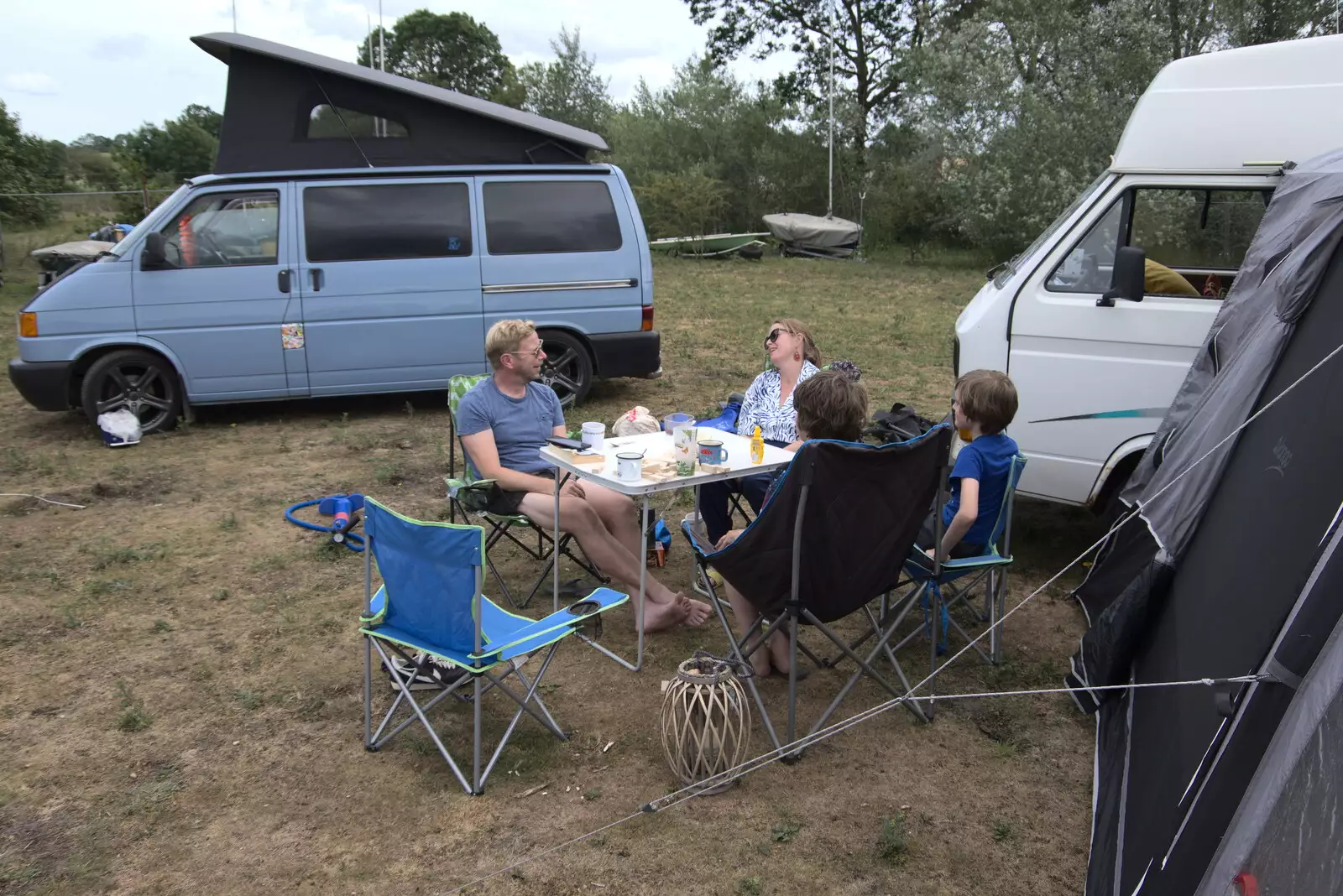 It's time for tea, from Camping at the Lake, Weybread, Harleston - 25th June 2022