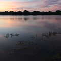 Camping at the Lake, Weybread, Harleston - 25th June 2022, Sunset over the lake