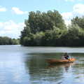 Camping at the Lake, Weybread, Harleston - 25th June 2022, Fred's out in the canoe the next morning