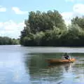 Fred's out in the canoe the next morning, Camping at the Lake, Weybread, Harleston - 25th June 2022