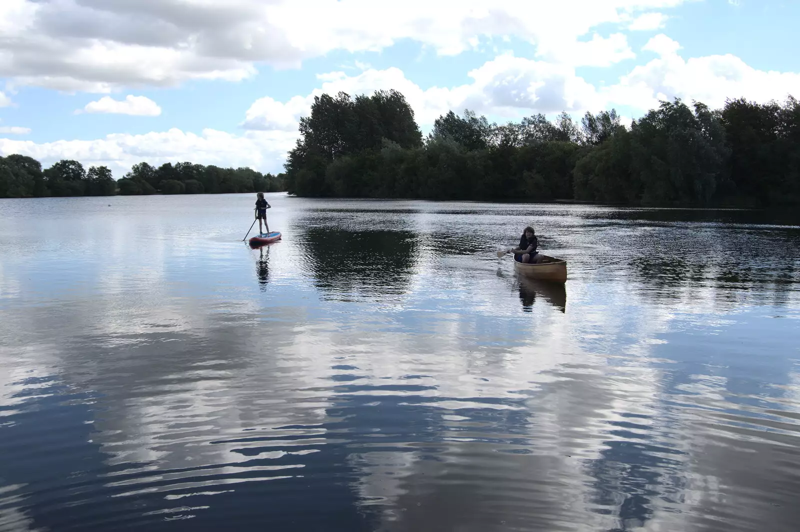 The boys out on the lake, from Camping at the Lake, Weybread, Harleston - 25th June 2022