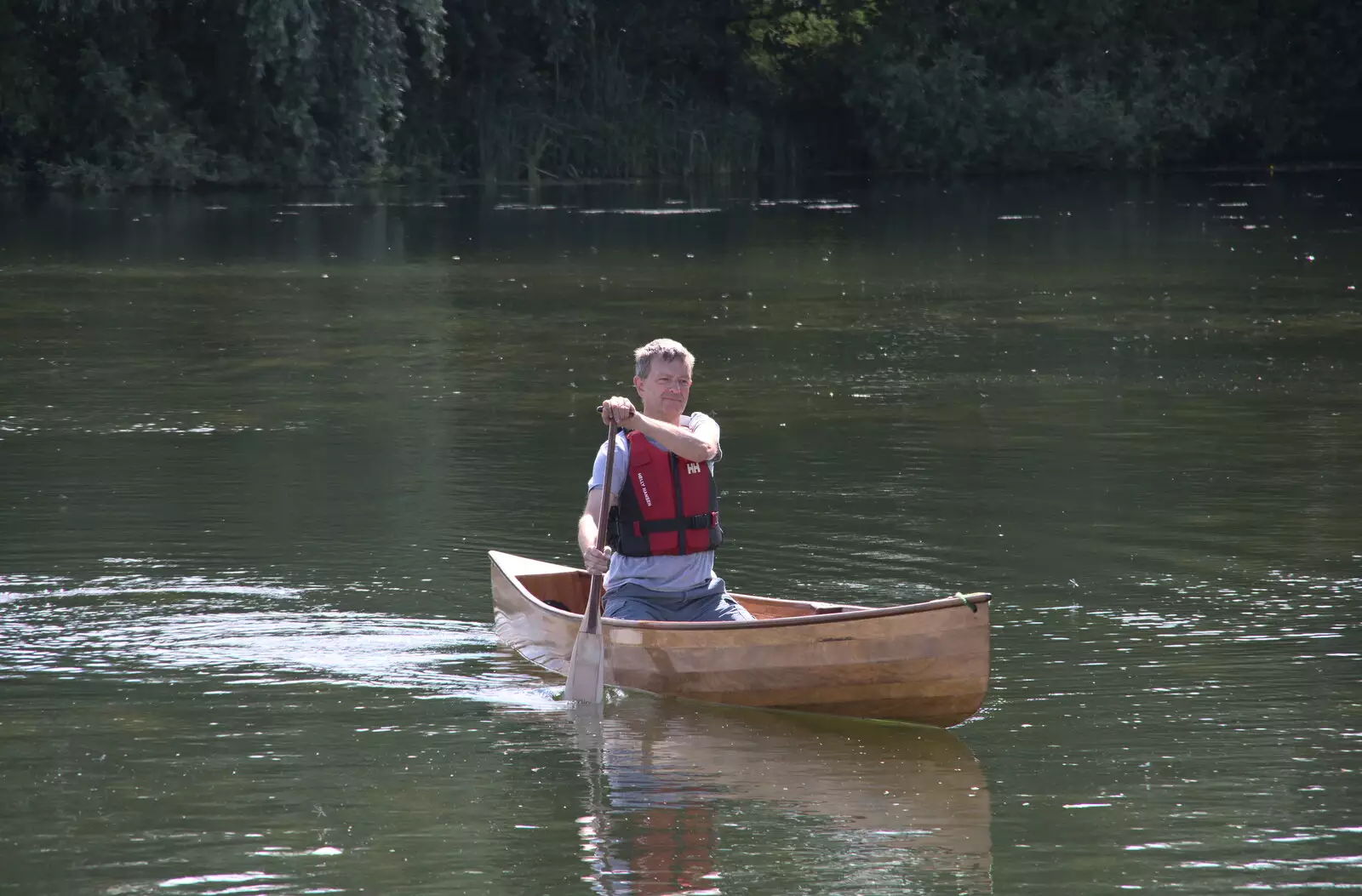 Nosher does some canoeing, from Camping at the Lake, Weybread, Harleston - 25th June 2022