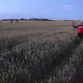 Gaz roams around in a wheat field, A Fire, a Fête, and a Scout Camp, Hallowtree, Suffolk - 30th June 2022