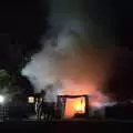 The firefighters get the shed fire under control, A Fire, a Fête, and a Scout Camp, Hallowtree, Suffolk - 30th June 2022