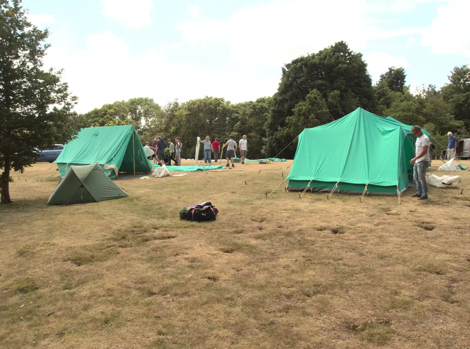 At Hallowtree, the tents are taken down, from A Fire, a Fête, and a Scout Camp, Hallowtree, Suffolk - 30th June 2022