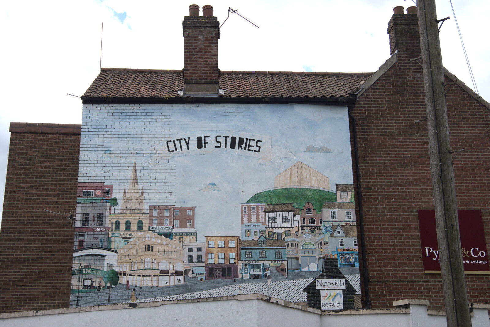 A City of Stories mural  from The Lord Mayor's Procession, Norwich, Norfolk - 2nd July 2022