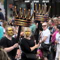 The Lord Mayor's Procession, Norwich, Norfolk - 2nd July 2022, Gold faces and crowns