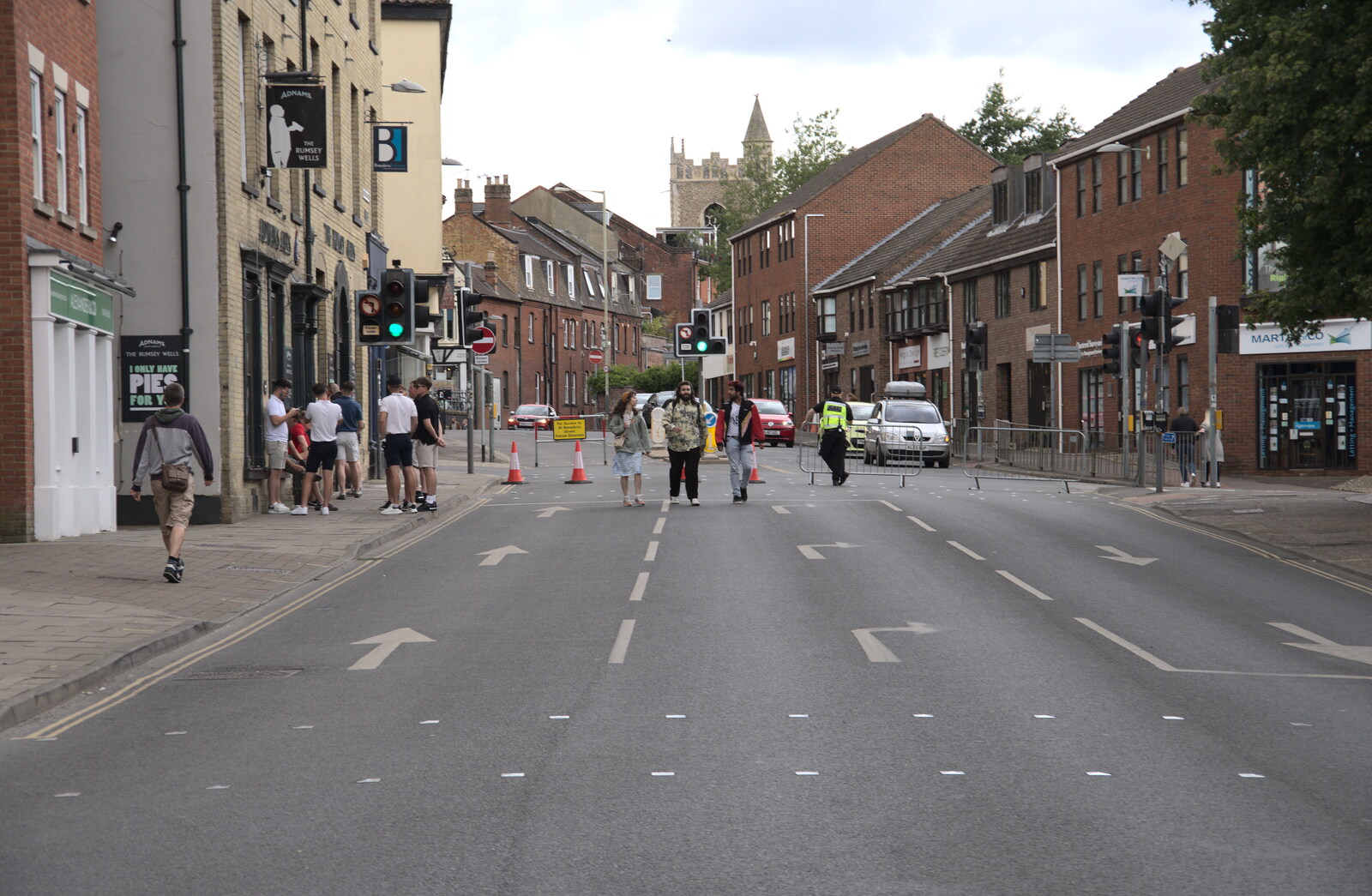 St. Andrew's Street is closed off from The Lord Mayor's Procession, Norwich, Norfolk - 2nd July 2022