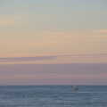 Camping in the Dunes, Waxham Sands, Norfolk - 9th July 2022, A sailing boat drifts by in the pastel sunset