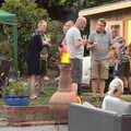The Denton Beer Festival and a Party, Brockdish, Norfolk - 16th July 2022, The chiminea really belts out the heat