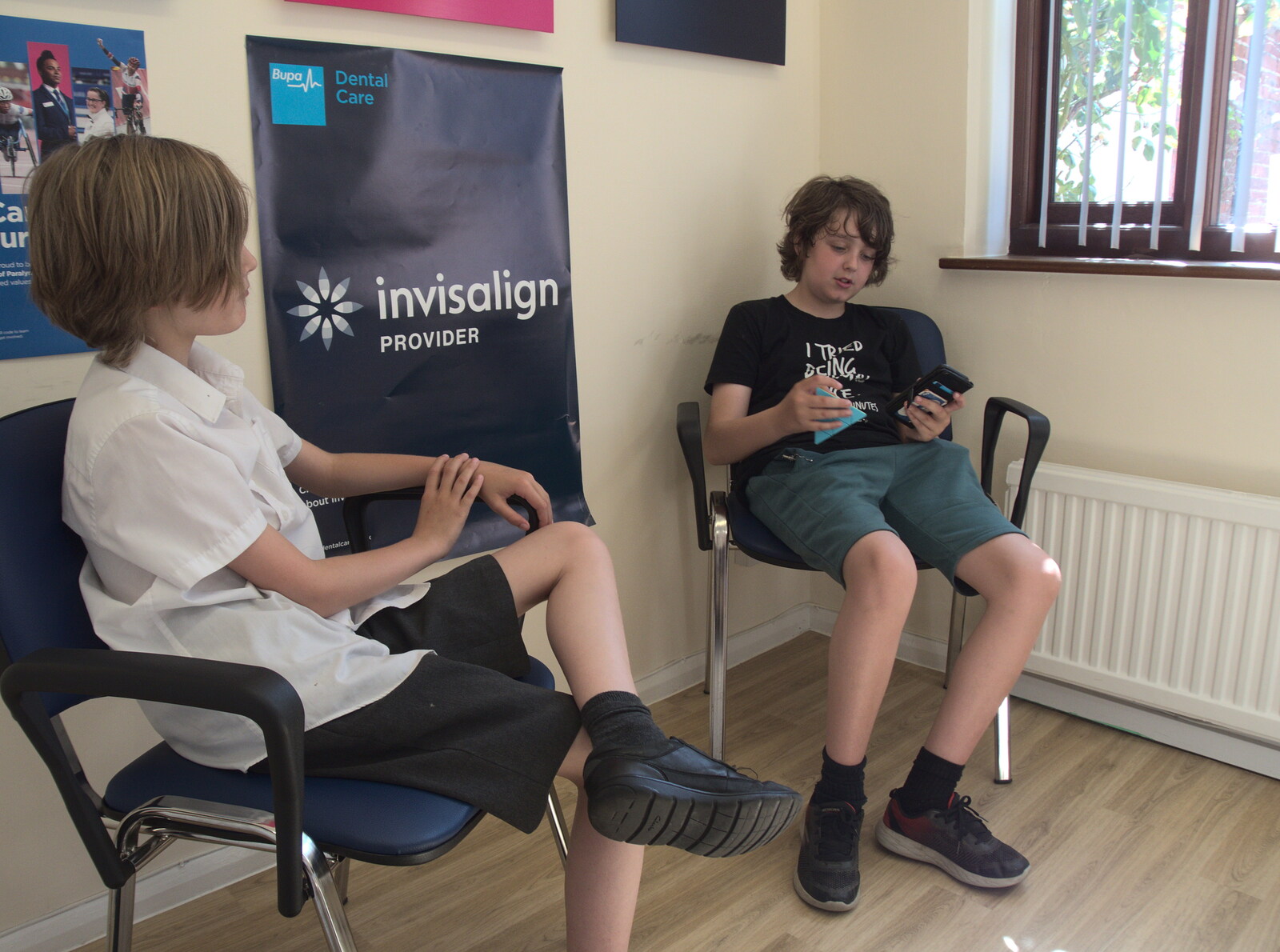 A July Miscellany, Diss, Eye and Norwich - 23rd July 2022: The boys wait for a dentist appointment