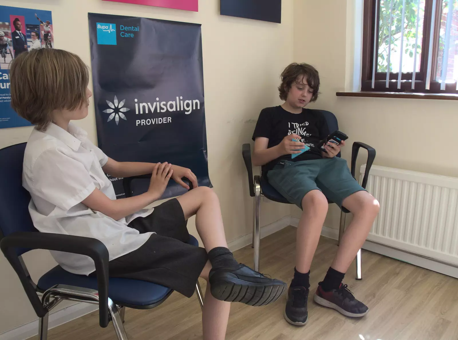 The boys wait for a dentist appointment, from A July Miscellany, Diss, Eye and Norwich - 23rd July 2022