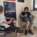 The boys wait for a dentist appointment, A July Miscellany, Diss, Eye and Norwich - 23rd July 2022