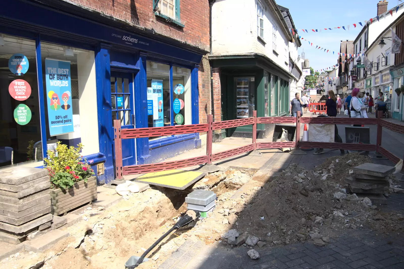 There's a big hole in Mere Street, from A July Miscellany, Diss, Eye and Norwich - 23rd July 2022