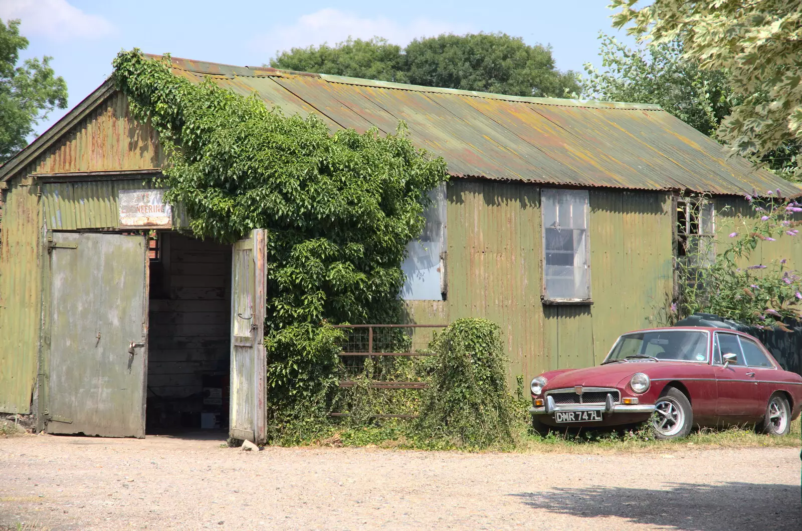 Rob Huckfield's old MG BGT is spotted in Eye, from A July Miscellany, Diss, Eye and Norwich - 23rd July 2022