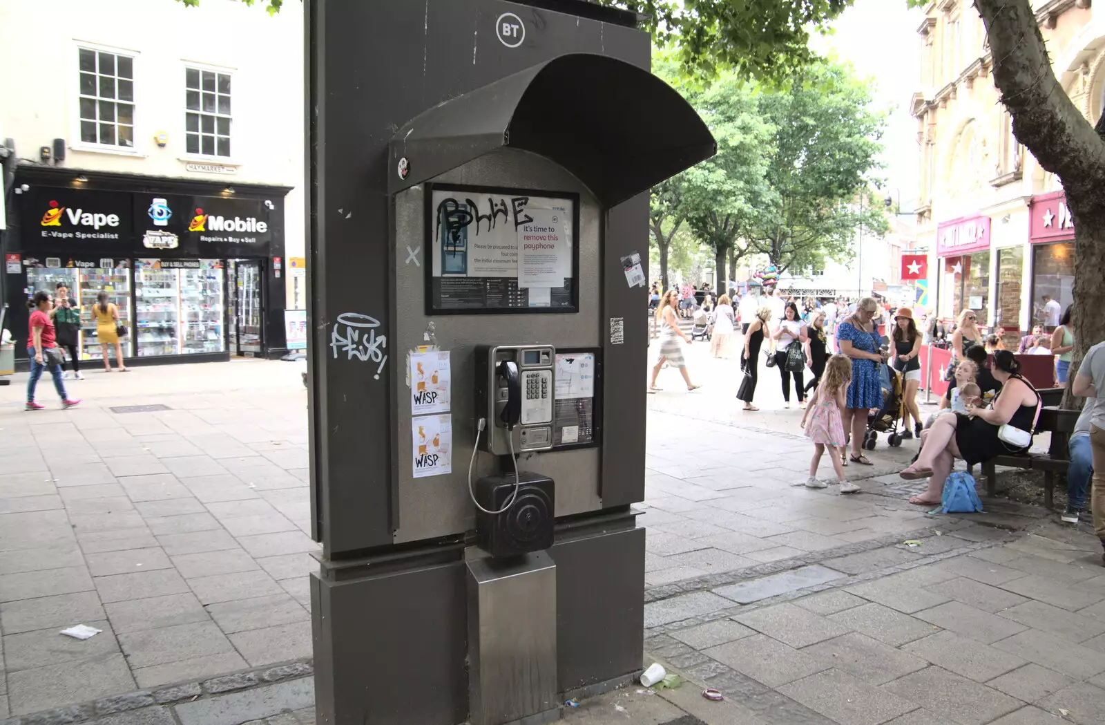 The last payphone in Norwich is scheduled for removal, from A July Miscellany, Diss, Eye and Norwich - 23rd July 2022