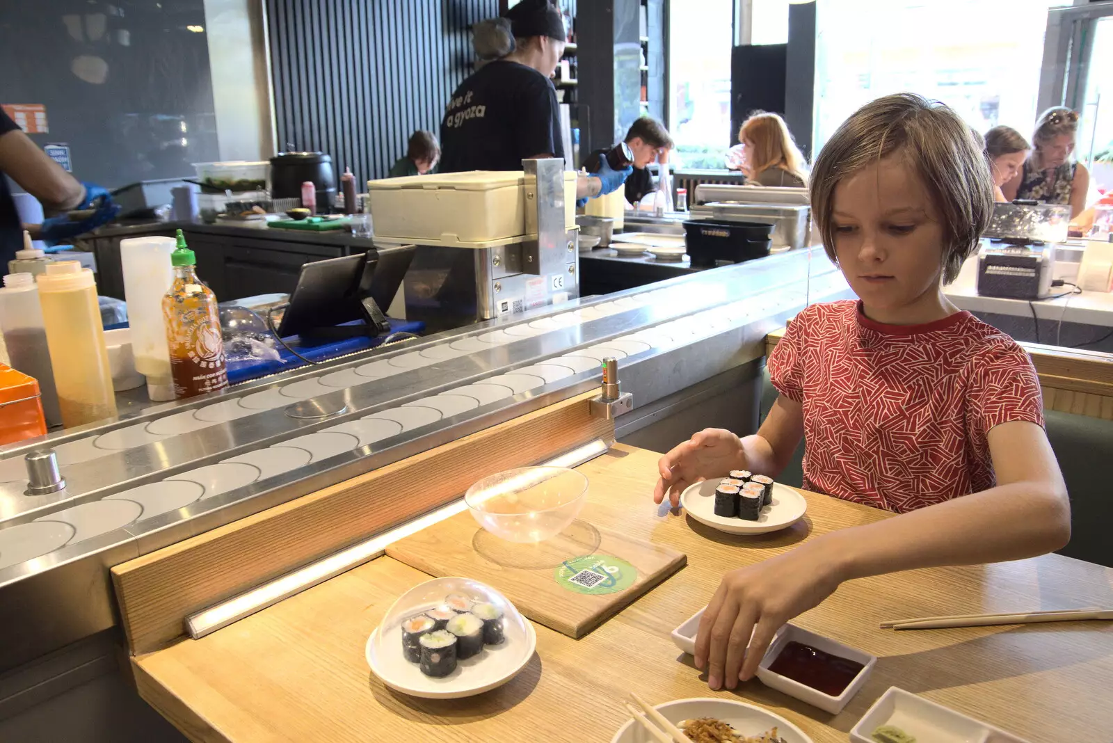 Sushi for lunch at Yo! Sushi in Chapelfield, from A July Miscellany, Diss, Eye and Norwich - 23rd July 2022