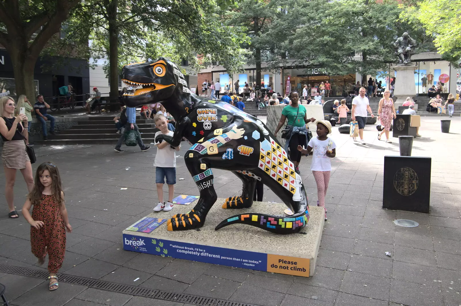 Another dinosaur on the Haymarket, from A July Miscellany, Diss, Eye and Norwich - 23rd July 2022