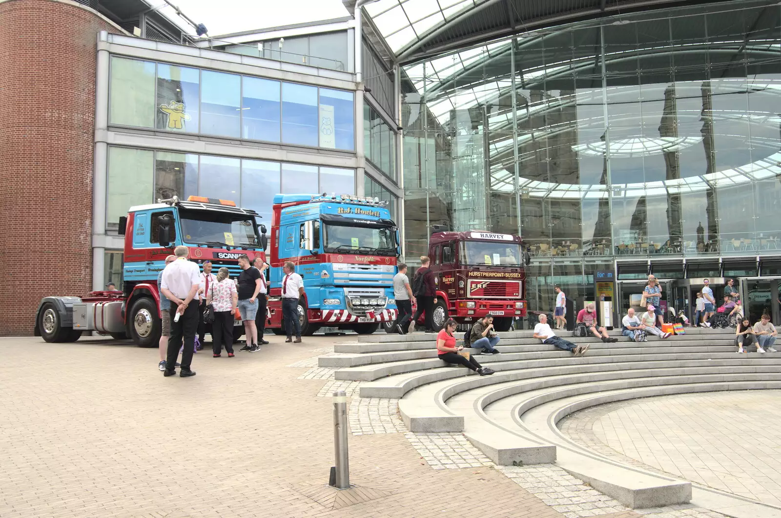 There's some sort of lorry festival at the Forum, from A July Miscellany, Diss, Eye and Norwich - 23rd July 2022