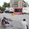 A July Miscellany, Diss, Eye and Norwich - 23rd July 2022, A small crowd listens to country music